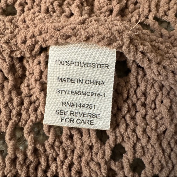 Moon & Madison Long Brown Knit Open Cardigan Size XS - Picture 3 of 7